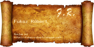Fuksz Róbert névjegykártya