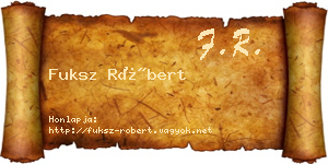 Fuksz Róbert névjegykártya